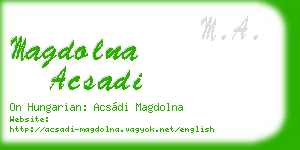 magdolna acsadi business card